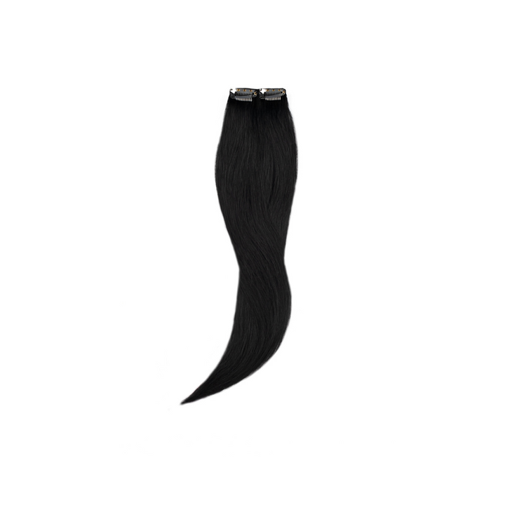 Amazing Hair 20-inch 2-Clip Remy Human Hairpiece in Black