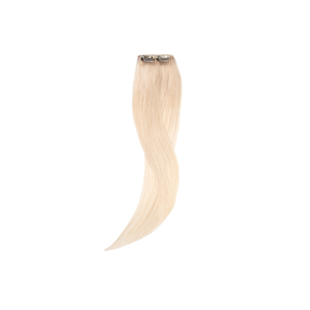 Amazing Hair 20-inch 2-Clip Remy Human Hairpiece in Platinum Blonde