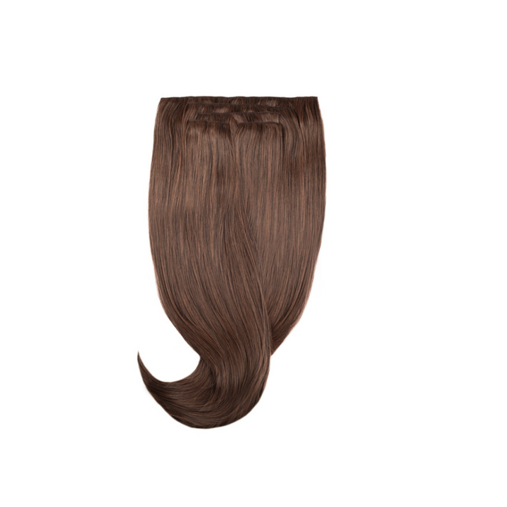 Amazing Hair 24-inch 5 Piece Clip-In Synthetic Hair Extensions in Chocolate Brown/Almond Blonde - Amazing Hair