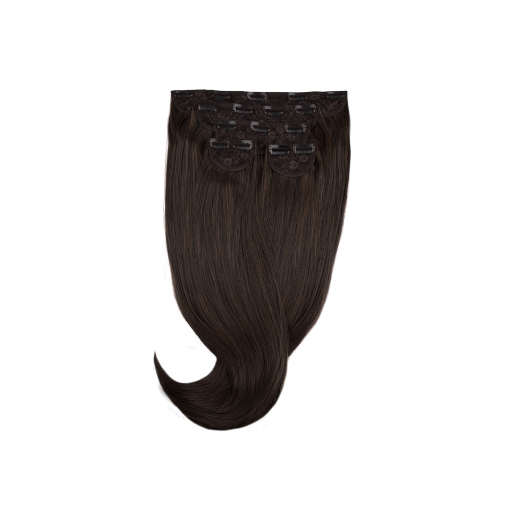 Amazing Hair 24-inch 5 Piece Clip-In Synthetic Hair Extensions in Chocolate Brown