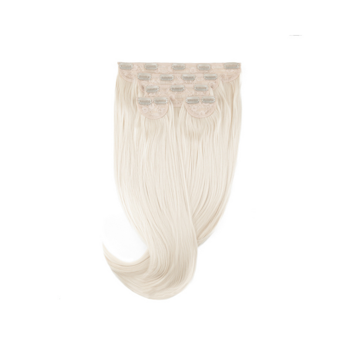 Amazing Hair 24-inch 5 Piece Clip-In Synthetic Hair Extensions in Platinum Blonde - Amazing Hair