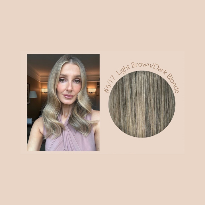 Marie Uva x Amazing Hair 20-inch 2-Clip Remy Human Hairpiece – Light Brown/Almond Blonde