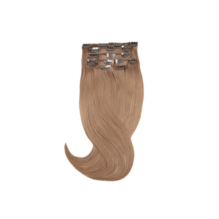 Amazing Hair 20-inch 7 Piece Clip-In Human Hair Extensions in Caramel