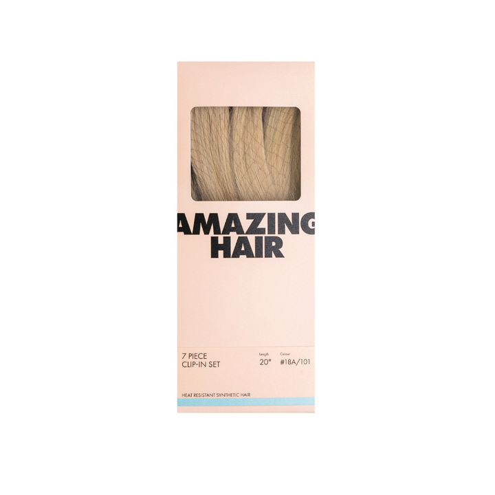 Amazing Hair 7 Piece 20" Clip-In Set (Synthetic/Vegan)