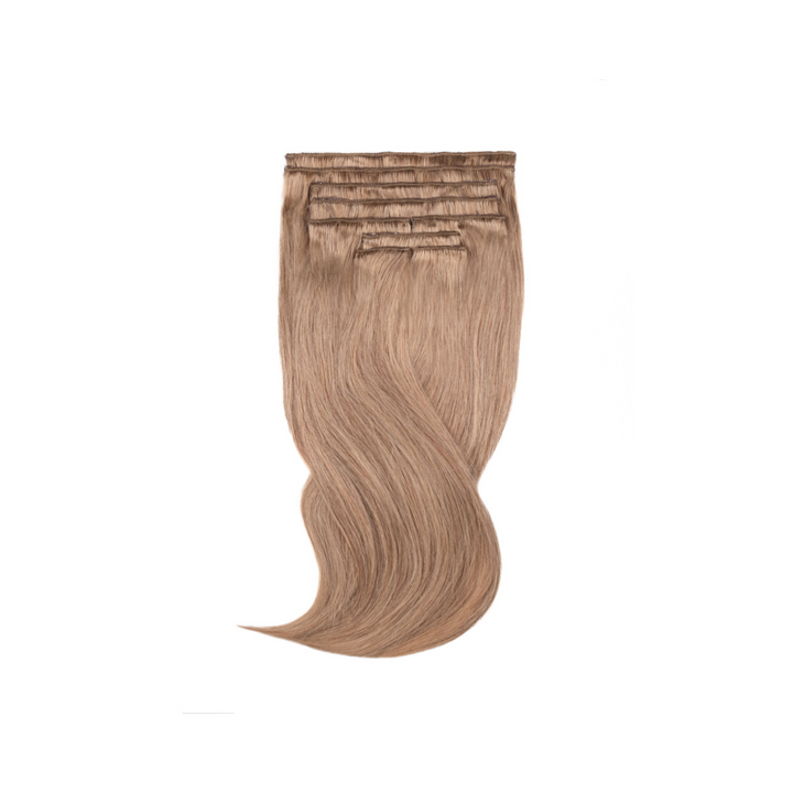 Amazing Hair 20-Inch 9-Piece Clip-In Human Hair Extensions in Caramel