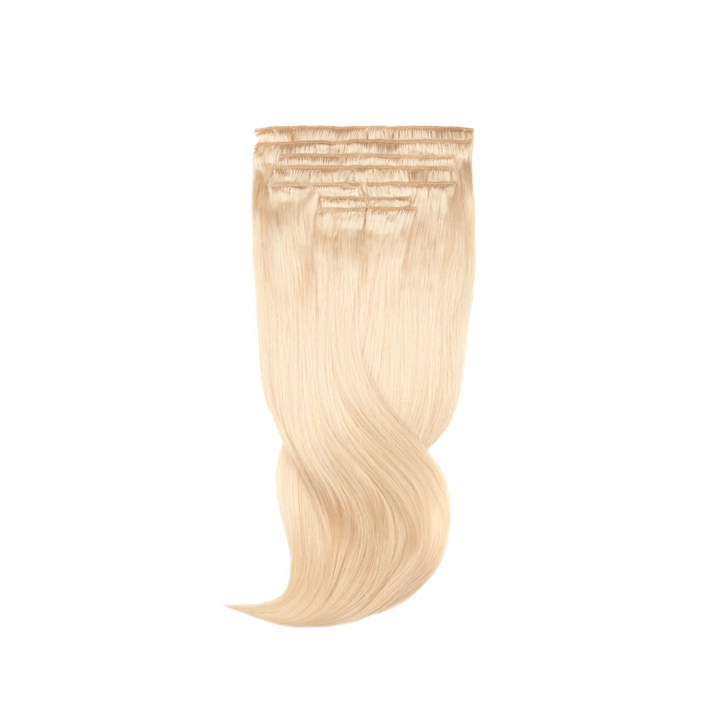 Amazing Hair 20-Inch 9-Piece Clip-In Human Hair Extensions in Sunny Blonde