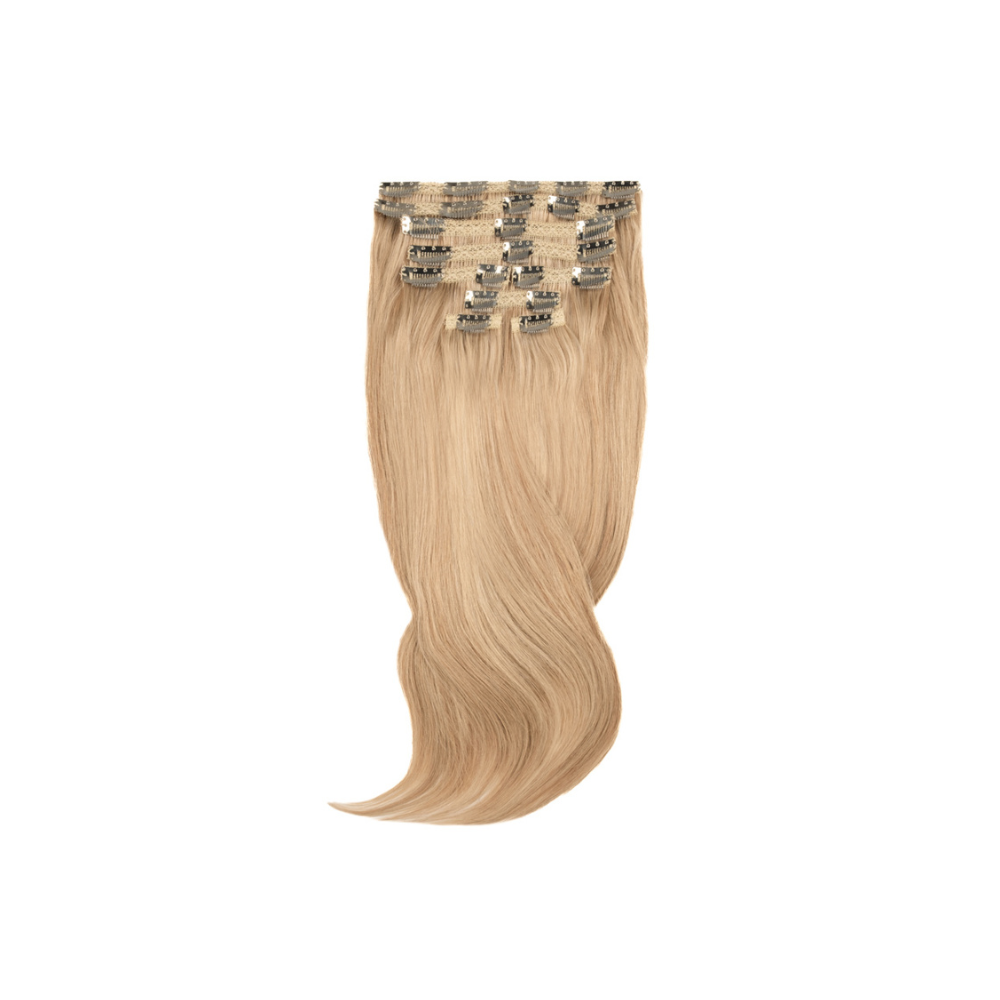 Amazing Hair 24-Inch 9-Piece Clip-In Human Hair Extensions in Sunny Blonde / Caramel