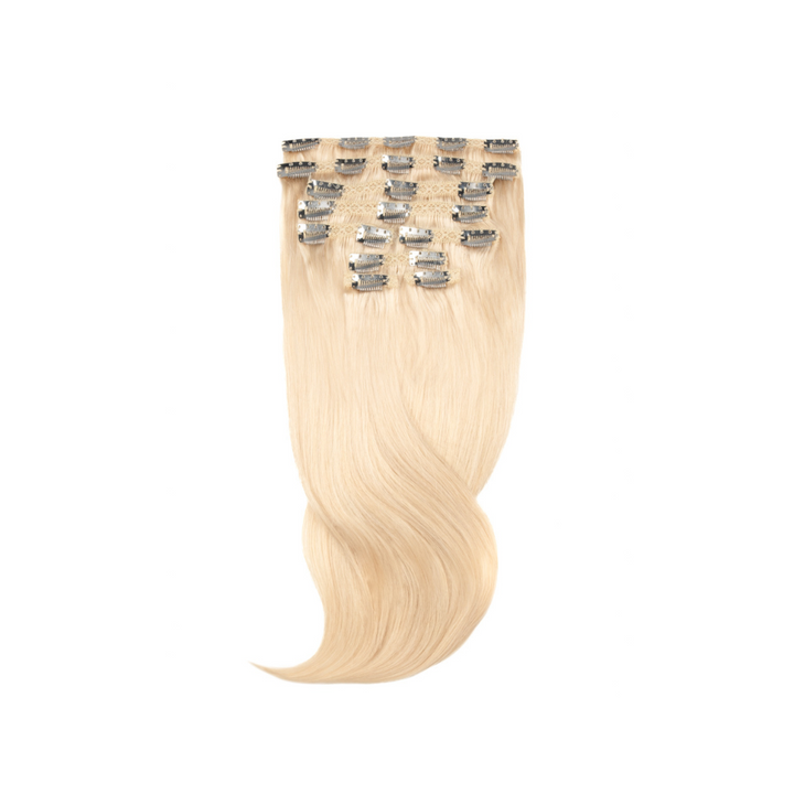 Amazing Hair 24-Inch 9-Piece Clip-In Human Hair Extensions in Sunny Blonde
