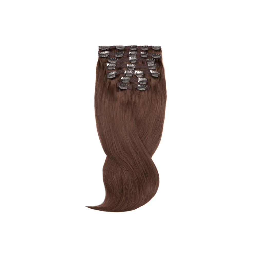 Amazing Hair 24-Inch 9-Piece Clip-In Extensions in Human Hair Light Brown