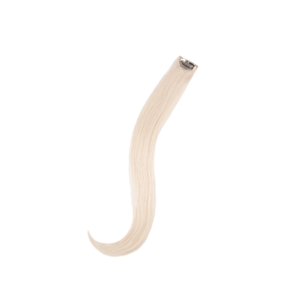 Amazing Hair 20-inch Single Clip-In Remy Human Hairpiece in Platinum Blonde