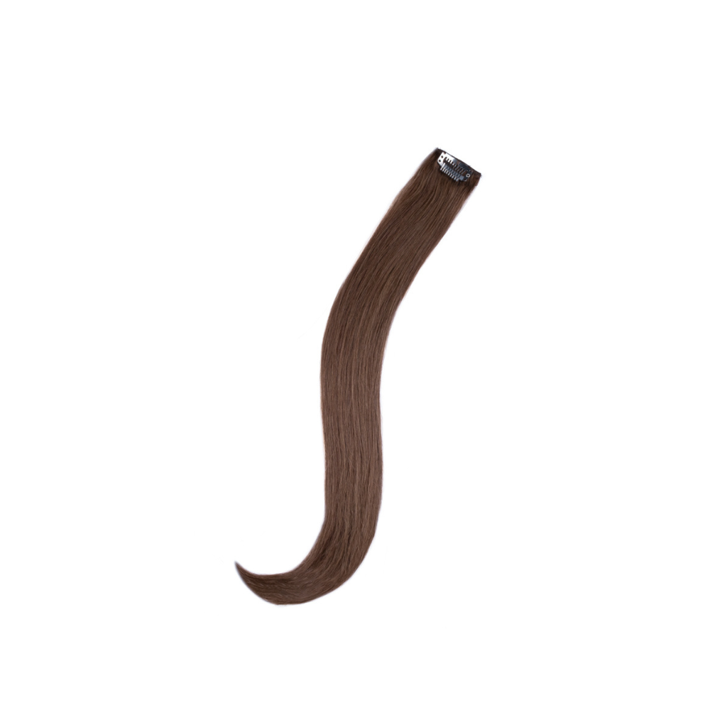 Amazing Hair 20-inch Single Clip-In Remy Human Hairpiece in Light Brown