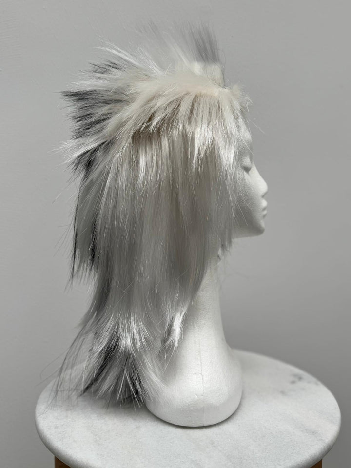 Synthetic Wig Black and White - 70% OFF